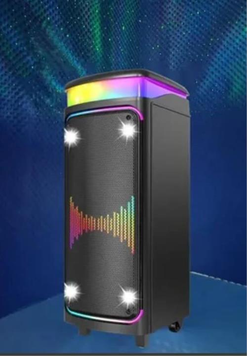 Torima DR-8816 Siyah Çift Mikrofonlu RGB Ledli Taşınabilir Bluetooth Hoparlör Parti Speaker
